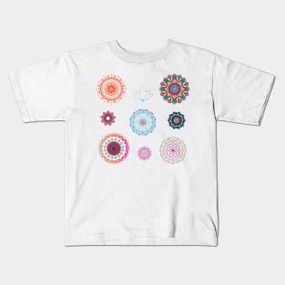 Mandala Multi with Lotus Flower Kids T-Shirt